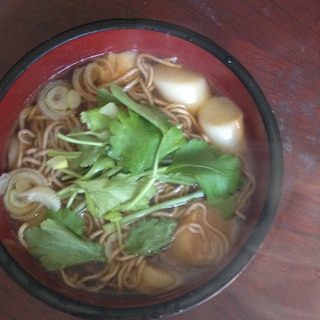 お麩の鴨だし蕎麦